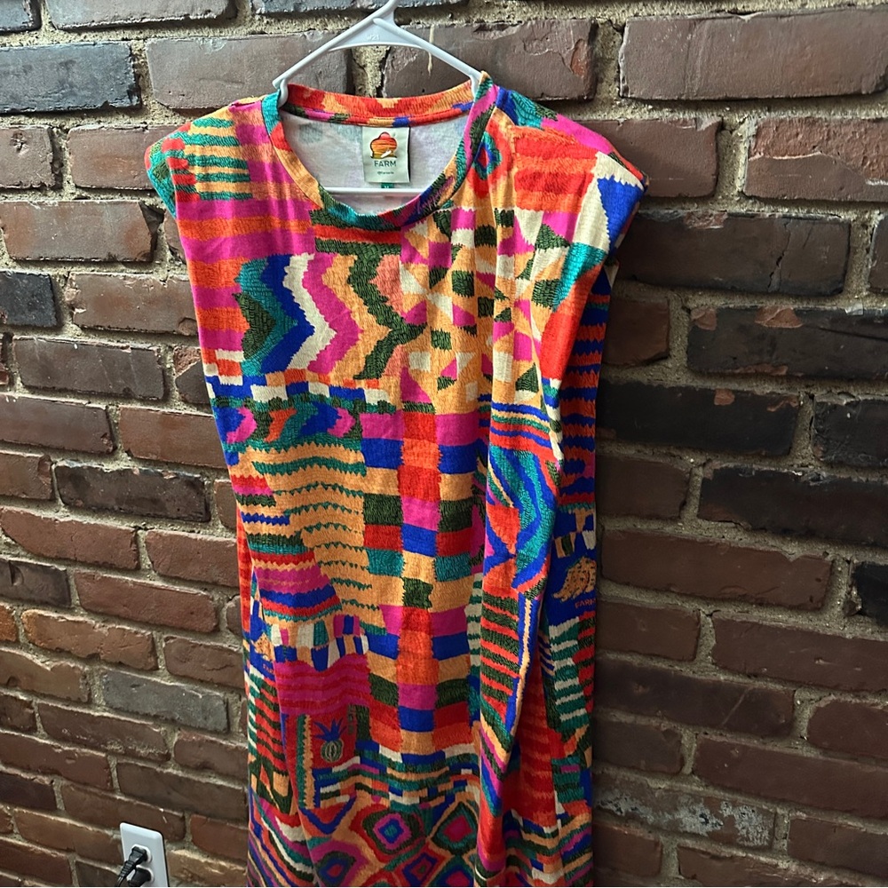 FARM Rio Colorful Geometric Midi Dress